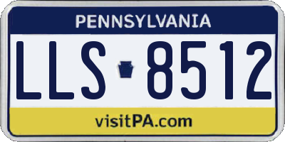 PA license plate LLS8512