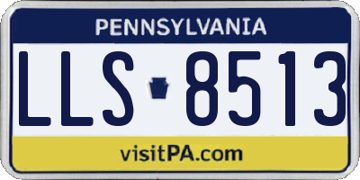 PA license plate LLS8513