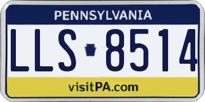 PA license plate LLS8514