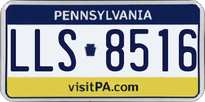 PA license plate LLS8516