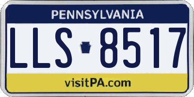 PA license plate LLS8517