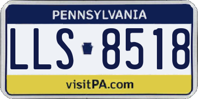 PA license plate LLS8518