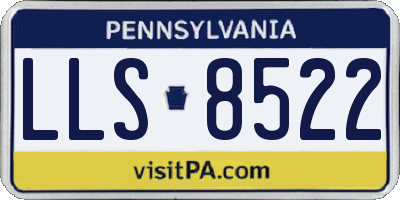 PA license plate LLS8522