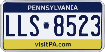 PA license plate LLS8523