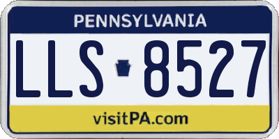 PA license plate LLS8527