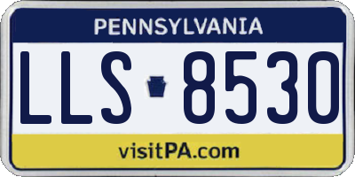 PA license plate LLS8530
