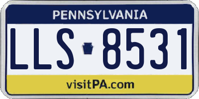 PA license plate LLS8531