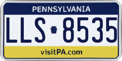PA license plate LLS8535