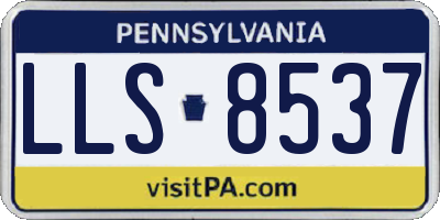 PA license plate LLS8537