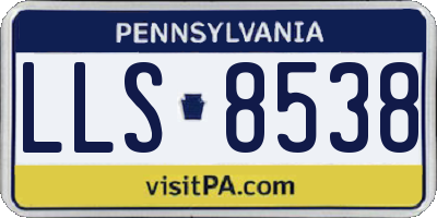 PA license plate LLS8538