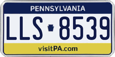 PA license plate LLS8539