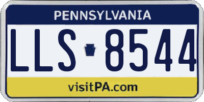 PA license plate LLS8544