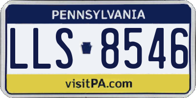 PA license plate LLS8546