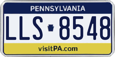 PA license plate LLS8548