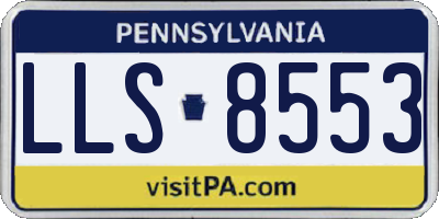 PA license plate LLS8553