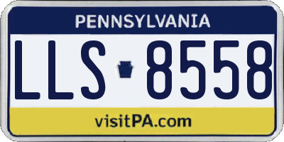 PA license plate LLS8558