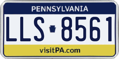 PA license plate LLS8561