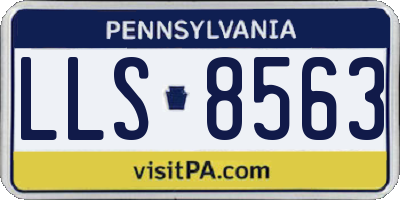 PA license plate LLS8563