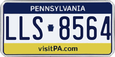 PA license plate LLS8564