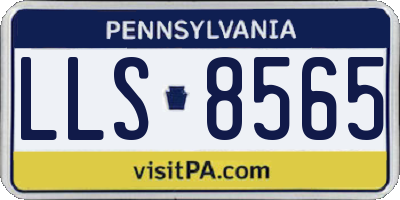 PA license plate LLS8565