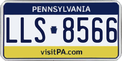 PA license plate LLS8566