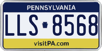 PA license plate LLS8568