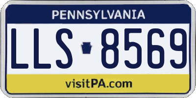 PA license plate LLS8569