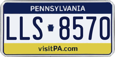 PA license plate LLS8570