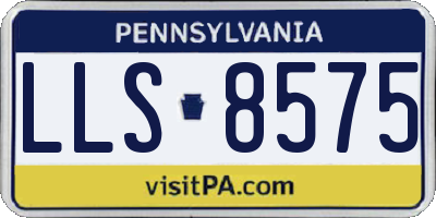 PA license plate LLS8575