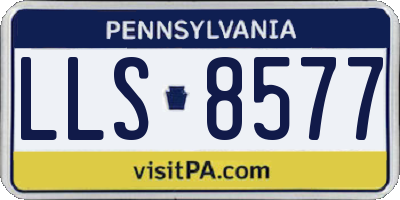 PA license plate LLS8577