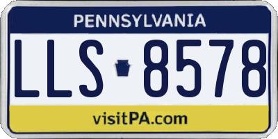 PA license plate LLS8578