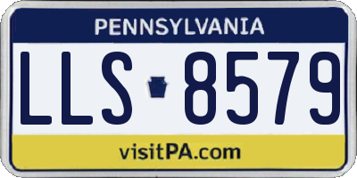 PA license plate LLS8579