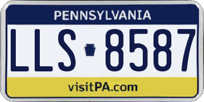 PA license plate LLS8587