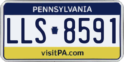 PA license plate LLS8591