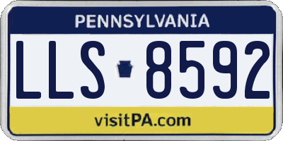PA license plate LLS8592