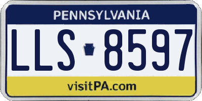 PA license plate LLS8597