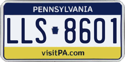 PA license plate LLS8601