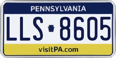 PA license plate LLS8605