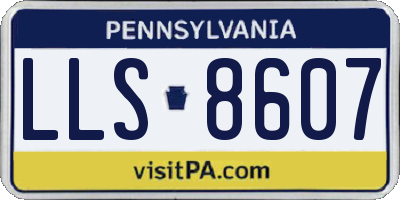 PA license plate LLS8607