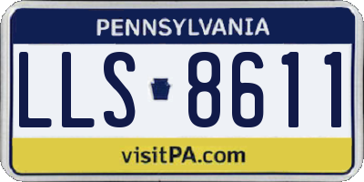 PA license plate LLS8611