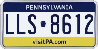 PA license plate LLS8612