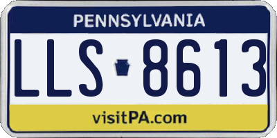 PA license plate LLS8613