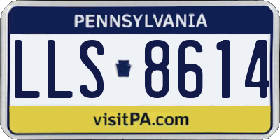 PA license plate LLS8614
