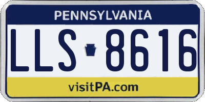 PA license plate LLS8616