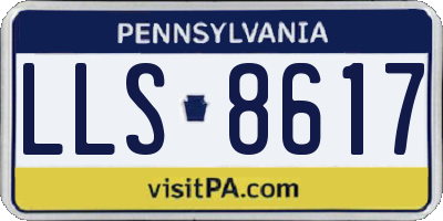 PA license plate LLS8617