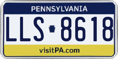 PA license plate LLS8618