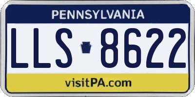 PA license plate LLS8622