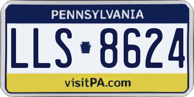 PA license plate LLS8624