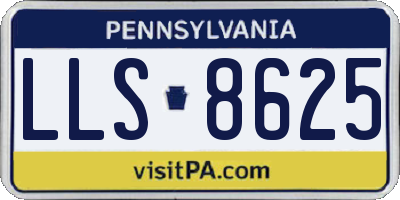 PA license plate LLS8625