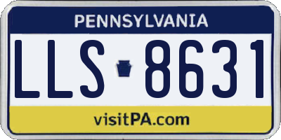 PA license plate LLS8631